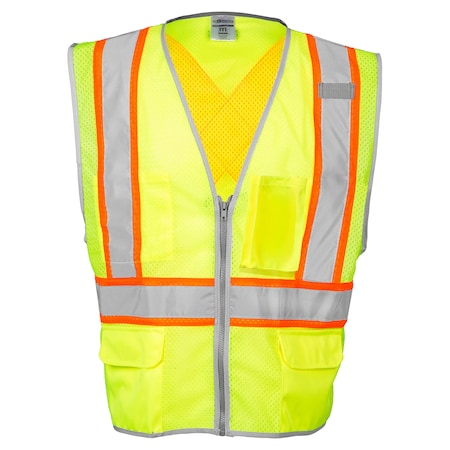 Kishigo S-M Lime X Back Dual Compliant Vest 1576-S-M